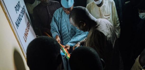 Inauguration du point Nano-crédit de la DER/FJ à Linguère par M. Ali Ngouille Ndiaye et M. Papa Amadou Sarr.