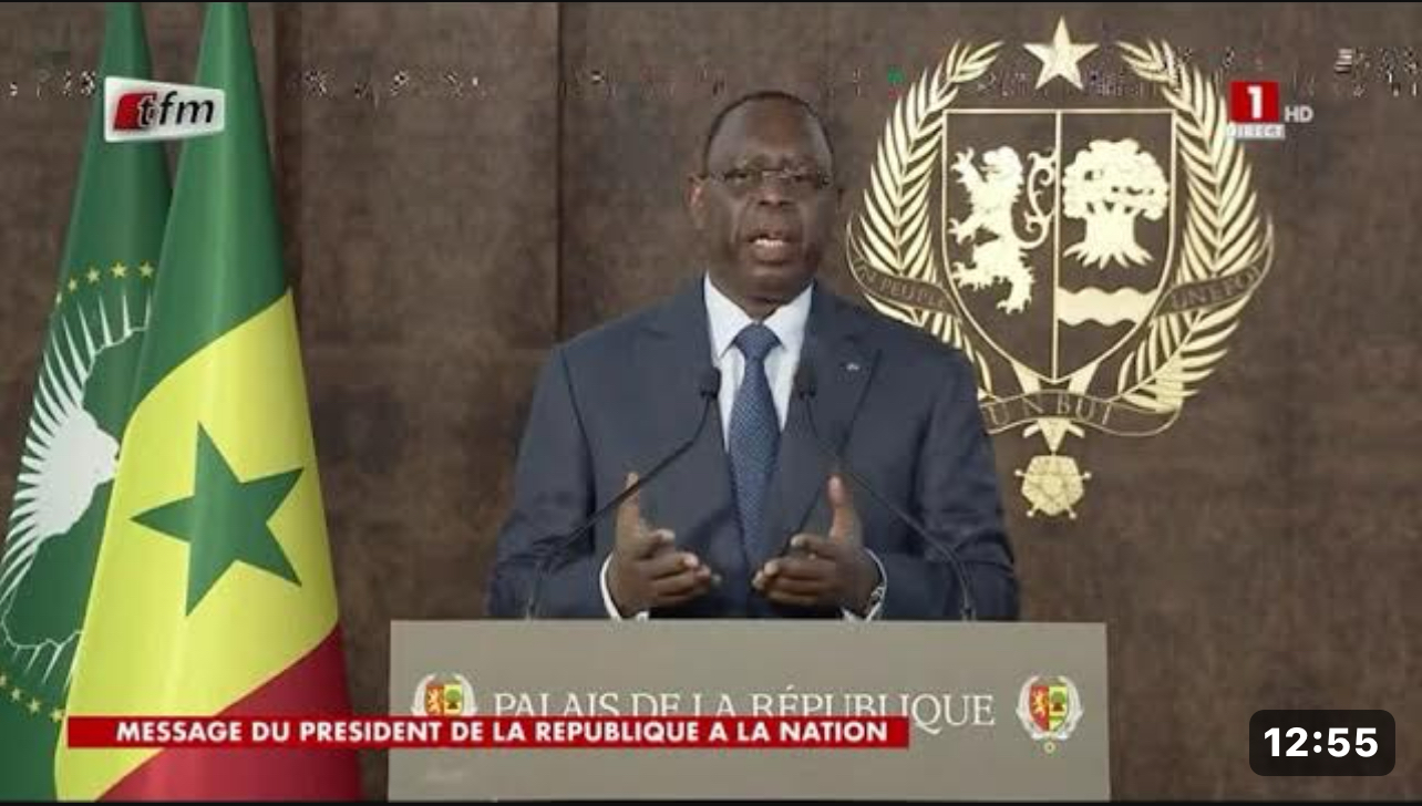 Le président Macky Sall annonce le report sine die de la présidentielle 2024 (Vidéo)